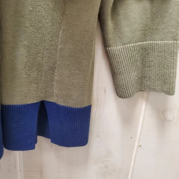 Talbots Grandpa Cardigan Colorblock Button Up Retro 70s - Picture 4 of 13